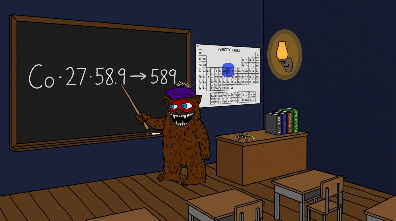 Bear teacher at a chalkboard